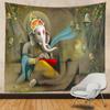 Indian God Ganesha Art Wall Tapestry Lord Ganesha Vinayaka Ganapati Statue Buddha Painting Religion Art Golden Elephant Decor