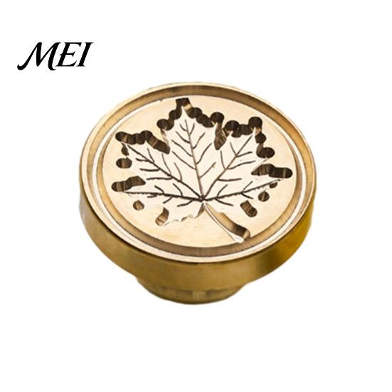 Greeting Card Sealer Wax Seal Stamp, Vintage Plant Pattern Head, Durable Flower Embossing Stamp Copper Head Replacement, for Envelope And Cards