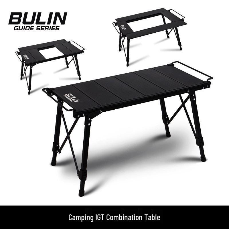 Mobile Egg Roll Multi-Functional Outdoor Aluminum Camping Table with Lifting Extension 