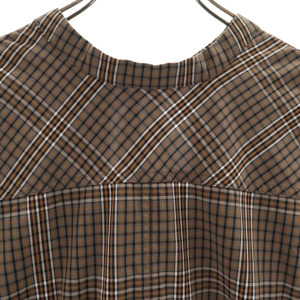 SNIDEL Check Pattern No Sleeve Waist Shirring One Piece F Brown Women Used