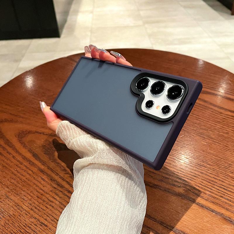 Suitable for Samsung S24 Ultra Mobile Phone Case Phantom Matte Transparent Galaxy S25 Full Inclusive Anti Fall S23 Protection Case