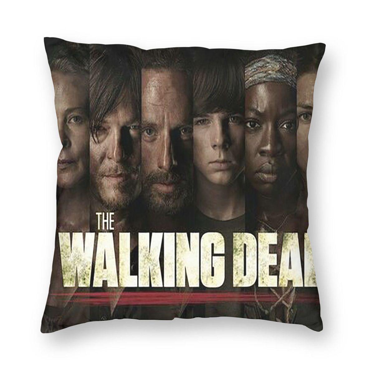 

Horror Movie The Walking Dead Square Pillowcase Pillow Cover Cushion Decor Comfort Throw Pillow for Home Living Room 12x12Inch