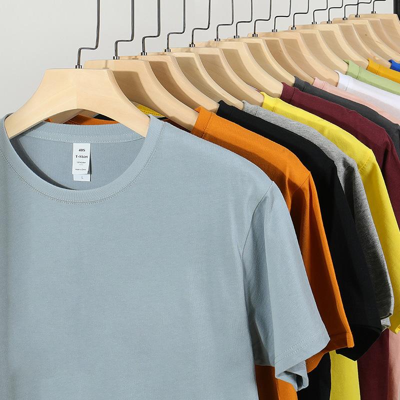 YPRS210g oversize double yarn pure cotton short-sleeved T-shirt for men and women, white heavy loose trendy bottoming shirt