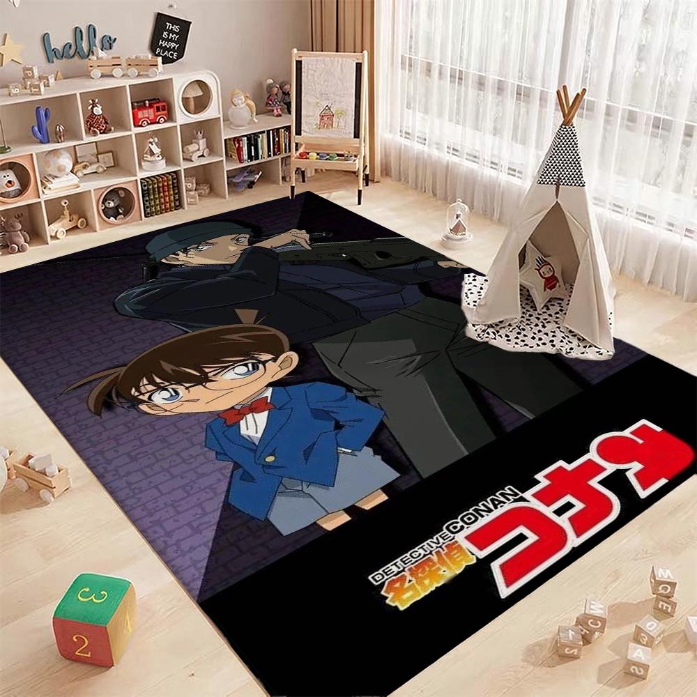 Detective Conan Night Mystery Printed Rug Soft Nonslip Carpet For Gaming Room Computer Chair Home Decor Great Holiday Gift