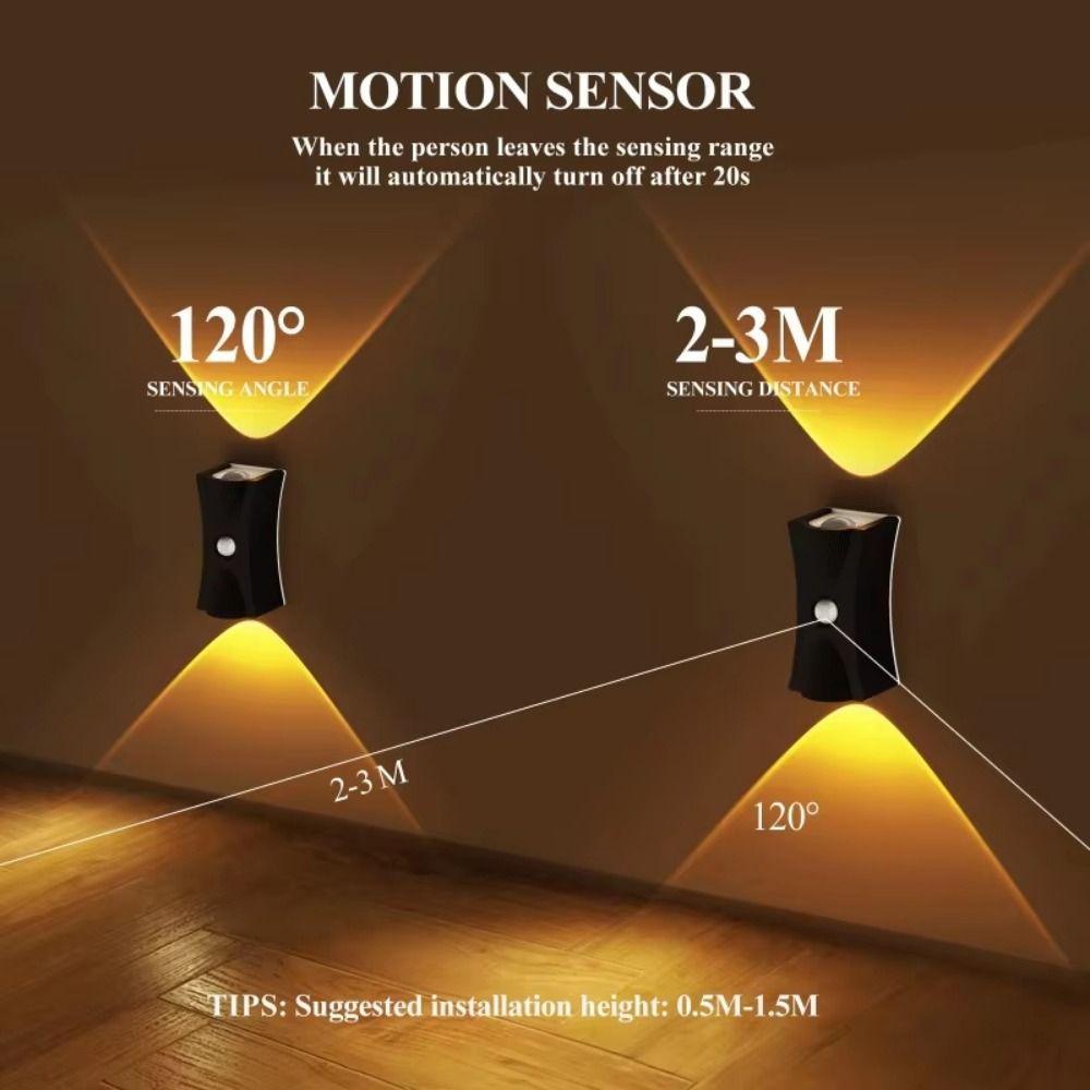 Adjustable Brightness LED Wall Lamp Wireless Magnetic Base Rechargeable Night Light ABS Body 3 Color