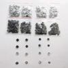 24TE 200 Sets Sew-on Snap Buttons Metal Snap Fastener Buttons Press Button for Sewing