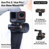 VRIG AC-97 360° Rotatable Backpack Clip for DJI Action 6/5 Pro/4/3 Insta360 Ace Pro 2 Mini BallHead Mount for Outdoor Photograph
