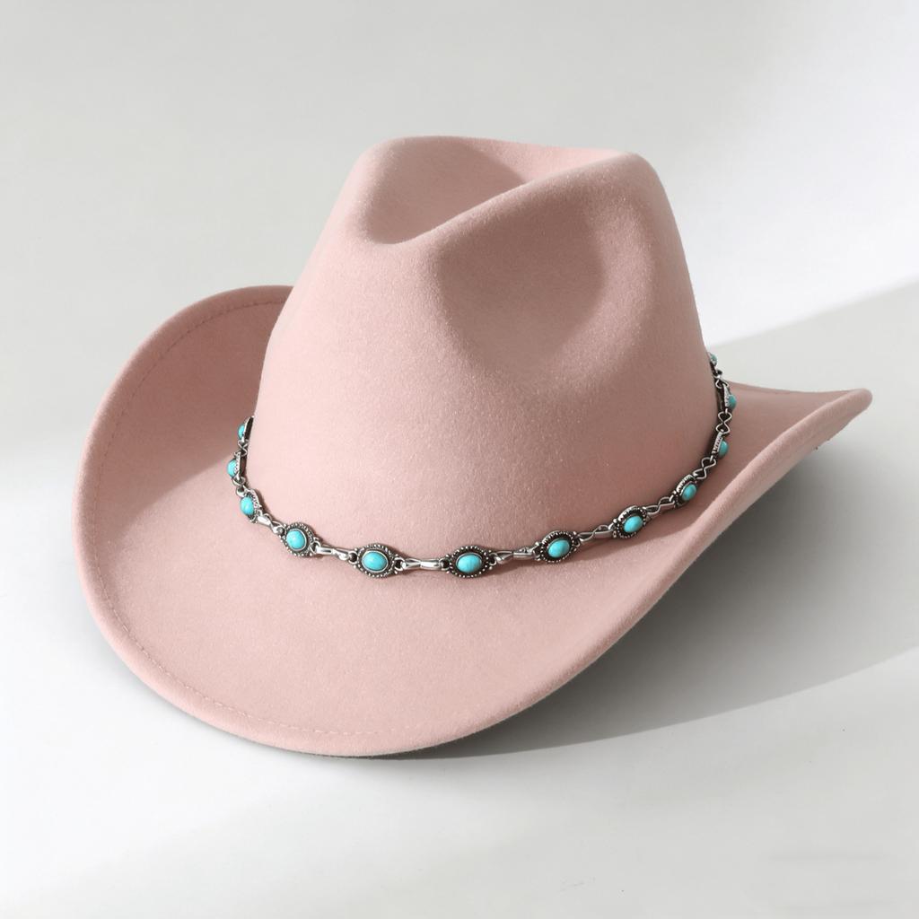 Cowboy Hat Four Seasons Western Men and Women Retro Ethnic Style Big Edge Top Hat Jazz Hat Mongolian Hat