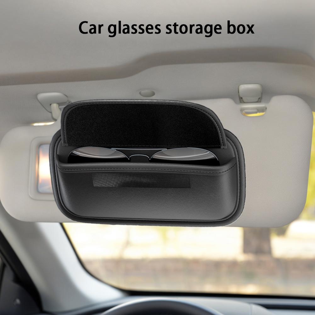 Pudełko na okulary samochodowe Uchwyt na okulary przeciwsłoneczne do samochodu Uniwersalny Organizer na okulary przeciwsłoneczne do osłony przeciwsłonecznej Samochodowe Pudełko na okulary Przenośny Organizer na okulary do Pojazdu Ciężarówki SUV