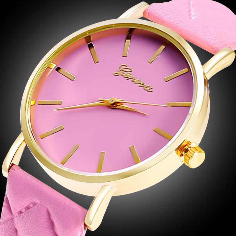 Dámské hodinky / Vintage kožený řemínek s hodinkami Quartz