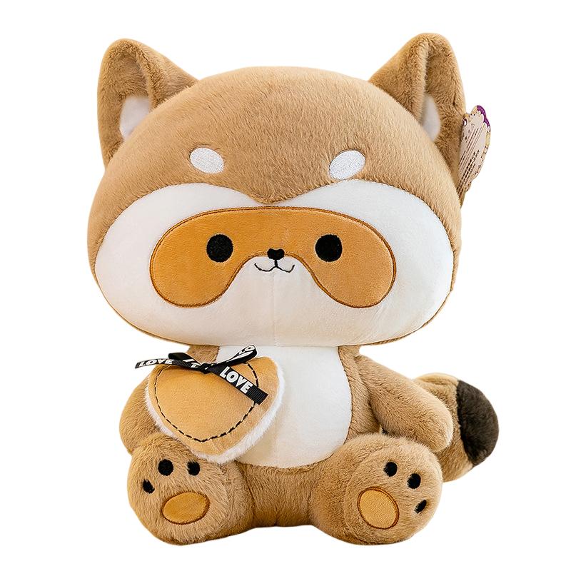 

Плюшевая игрушка Енот Мультяшный Персонаж Мягкая Игрушка Украшение для Дома Серо-Коричневый Детский Подарок 25cm/9.84in коричневый