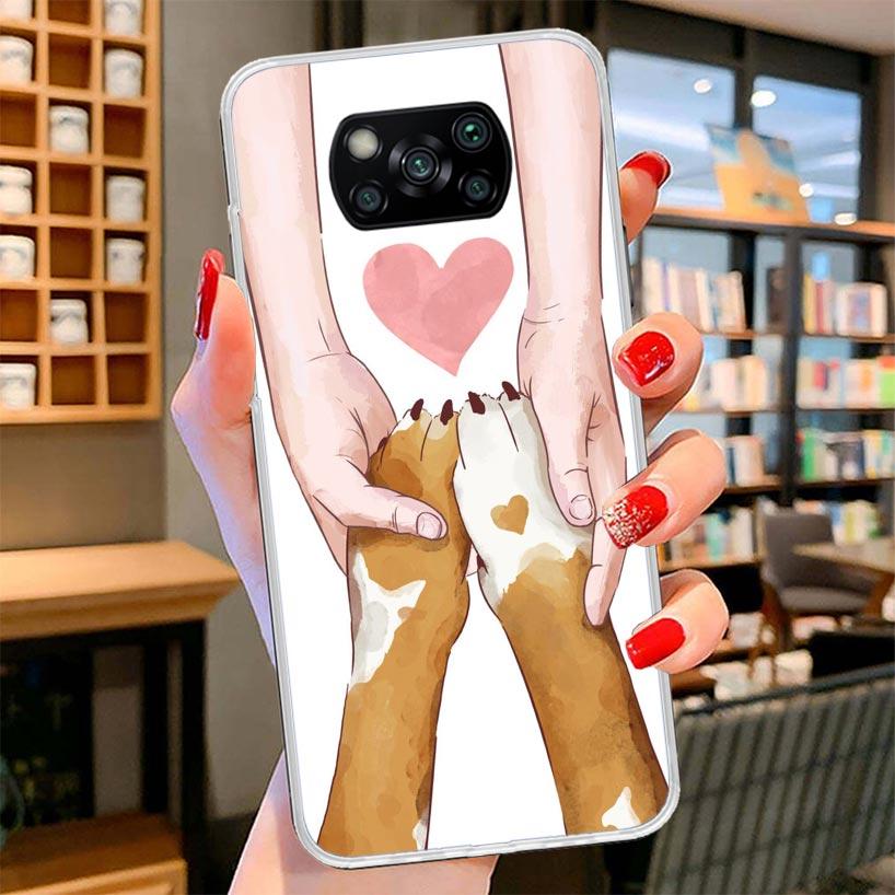 

Dog Footprint Paw Cute Cover Phone Case For Xiaomi Poco F7 Ultra X7 X6 X5 Pro M7 Redmi 15C 15 13C 13 12C 12 10C 10 9A 9C 9T 9 Sh Redmi 10C