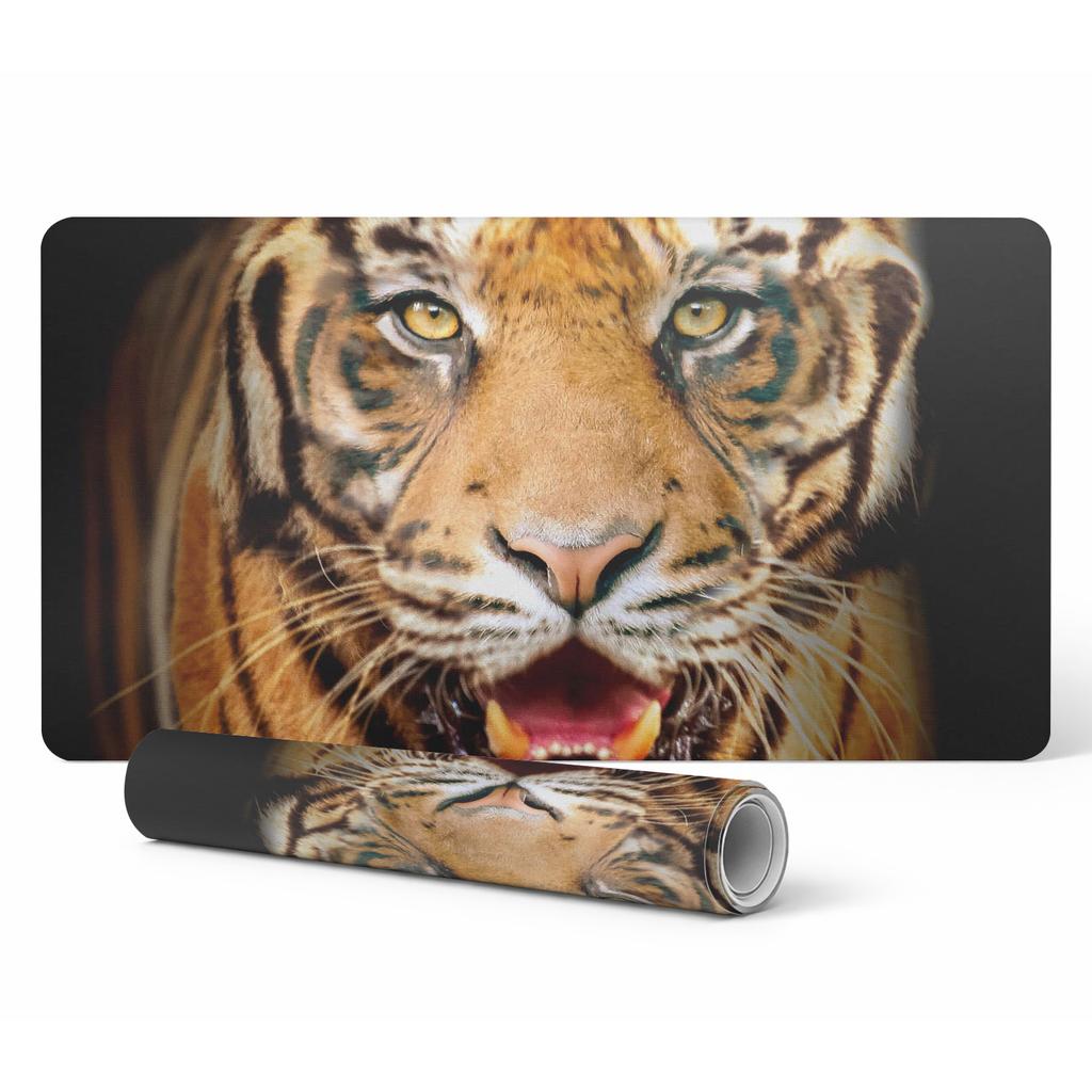 Non-slip Protective Desk Mat Tiger - Close-up of Muzzle 120X60 Cm