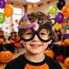 xiaobudian Halloween Party Glasses for Kids Adults, Glitter Frame Cosplay Decoration, Funny Pumpkin Skull Ghost Bat Eyewear Accessory Favors