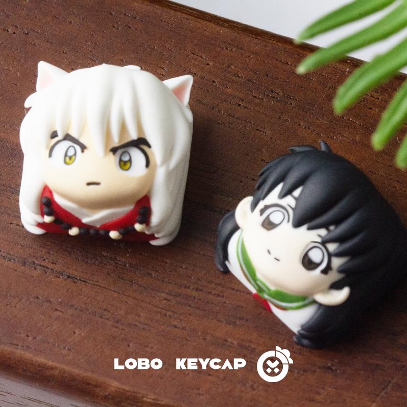 Anime Products Inuyasha Kagome Higurashi Mechanical Keyboard Esc Resin Keycaps Kawaii Cartoon Keyboard Decoration Otaku Gifts