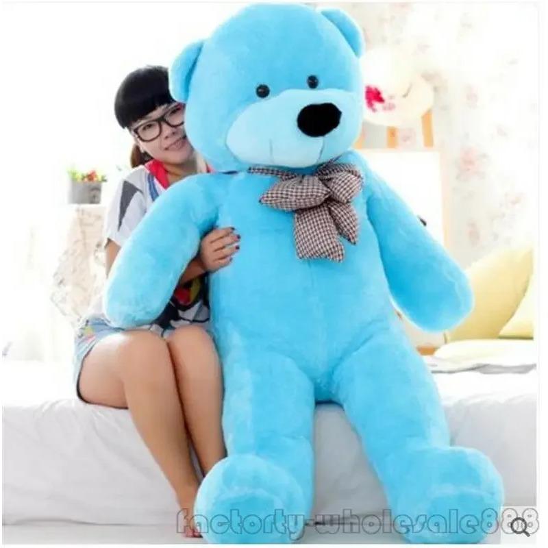 

55-дюймовый гигантский подвесной большой плюшевый медведь синий плюшевый мягкий подарочный набор игрушек для детей милый плюшевый праздничный подарок бесплатная доставка