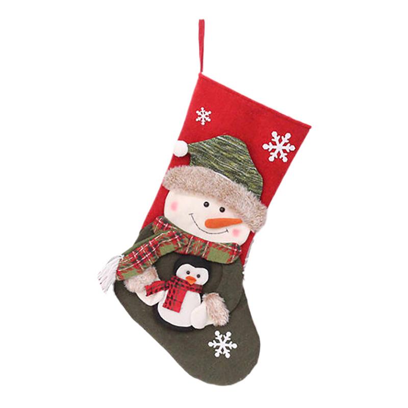 Snowman Santa Claus Reindeer 3D Christmas Stocking Christmas Home Decor Birthday Gift For Friend Family