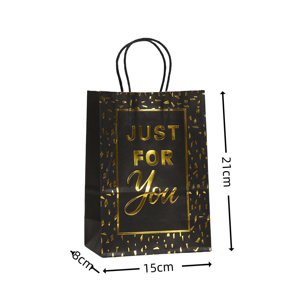 StoBag Luxury Gift Wrapping Bags for Sweets Black and White Elegant Design Paper Bags Personalized Packaging Birthday Treat Bags