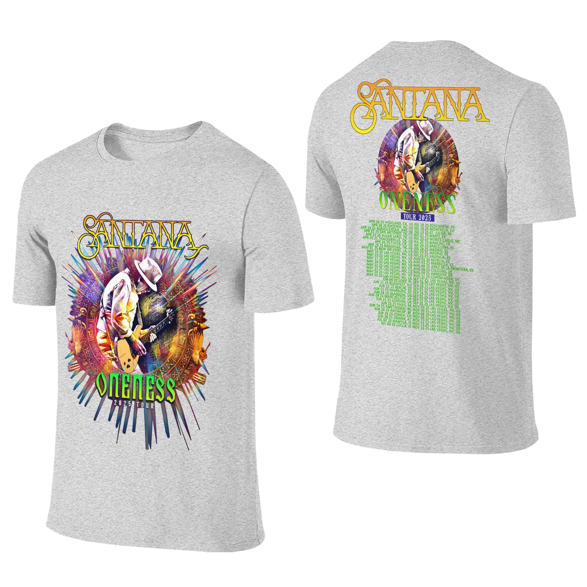 

Creative Santana Oneness T-Shirt for Men Crewneck Pure Cotton T Shirts Siinger Short Sleeve Tee Shirt Gift Idea Clothing M