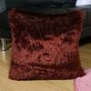 43x43cm Soft Long Plush Solid Color Sofa Winter Decoration Pillowcase Home Living Room Cushion Cover