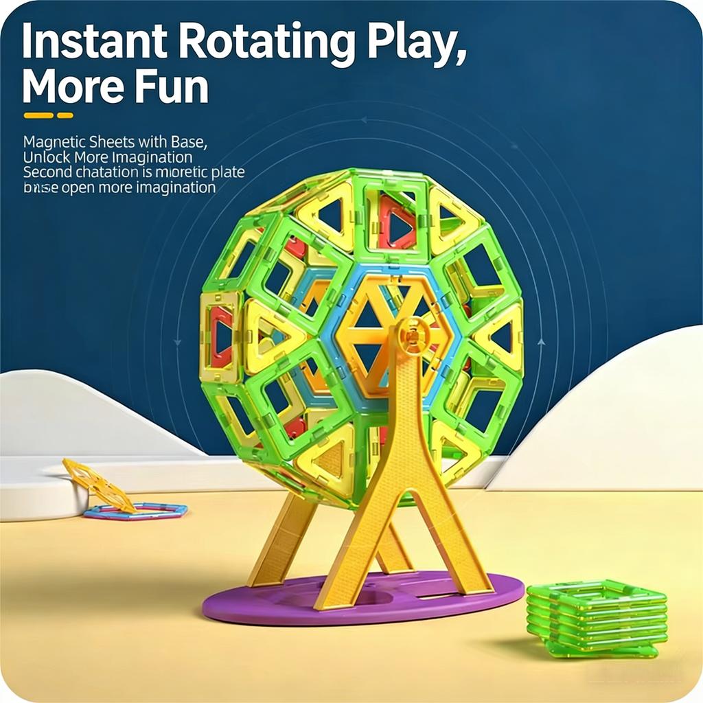 Non-Toxic Magnetic Building Blocks Toy Gift Diy Construction Set Kids Magnetic Block Tiles Educational Magnet Toys For Children