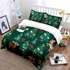 Christmas Deer and Snowman Theme Bedding Duvet Cover Set Duvet Cover Pillowcases  (1*Duvet Cover 2*Pillowcases, without duvet insert)