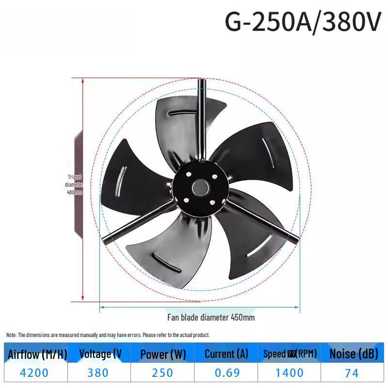 TaiJuFu G-Type External Rotor Variable Frequency Motor Cooling Fan CN plug (adapter included)