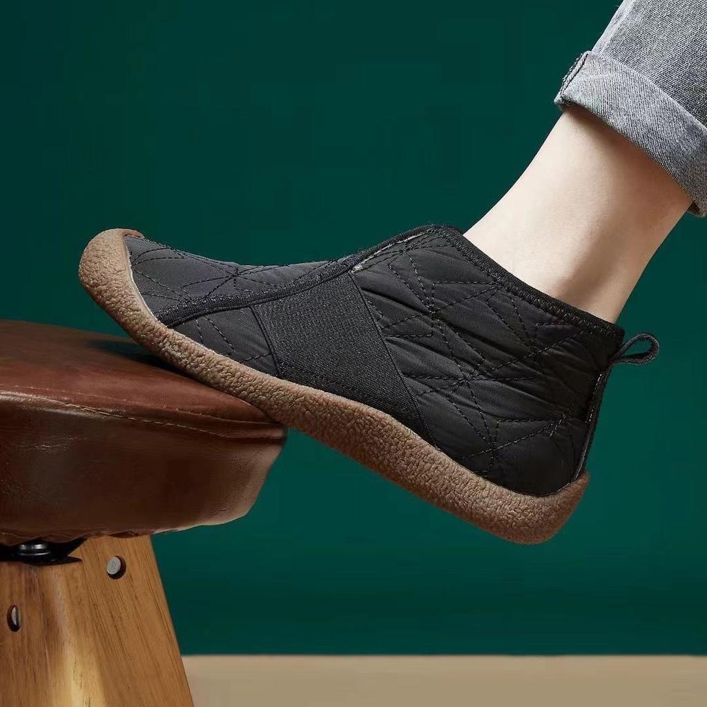 Winter New Snow Boots Flat Shoes Piled Thickened Thermal Cotton Shoes Casual Short Boots