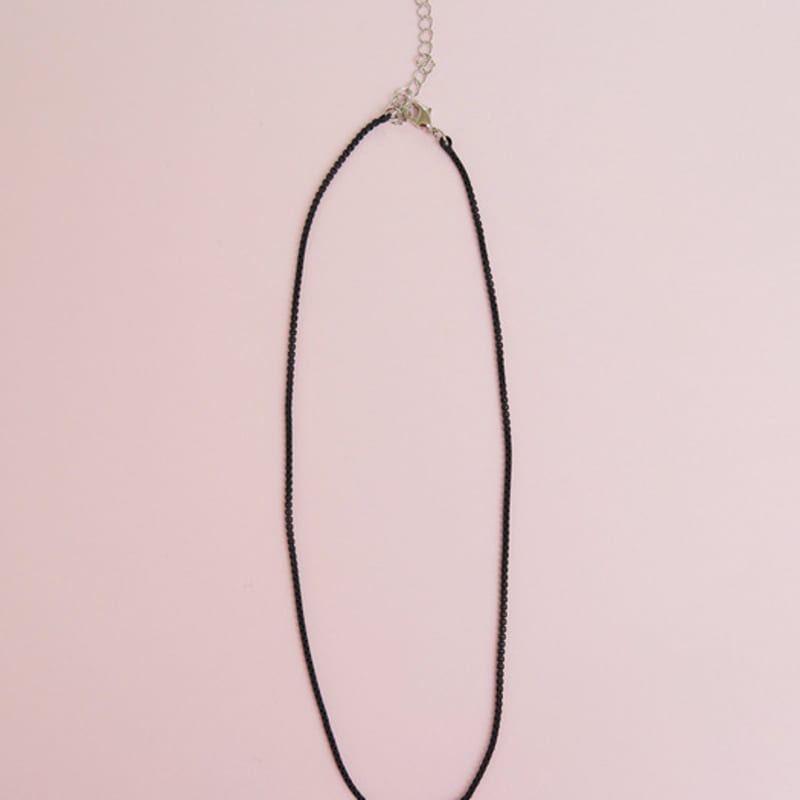 geegee matt chain necklace - black