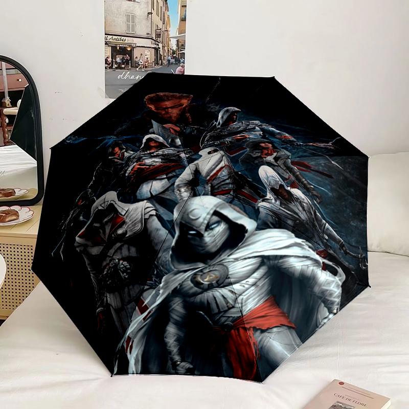 Assass Warrior Umbrella 8-Frame for Travel, camping, Casual Lightweight Portable Umbrella, Essential for every family Holidays Gift