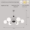 French Minimalist Chandelier: Mid-Century Sputnik Light for Living Room, Bedroom, Dining Area - Romantic Cream Style Lighting