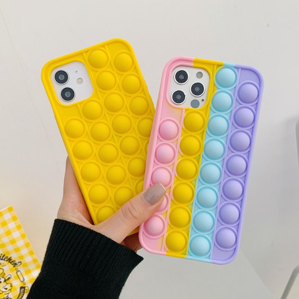Colorful for 12 Pro Fidget Rainbow Silicone Soft Case Phone Cover New