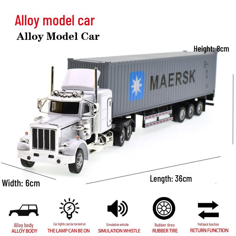 

Игрушечная модель полуприцепа из сплава – Американский грузовик-контейнеровоз