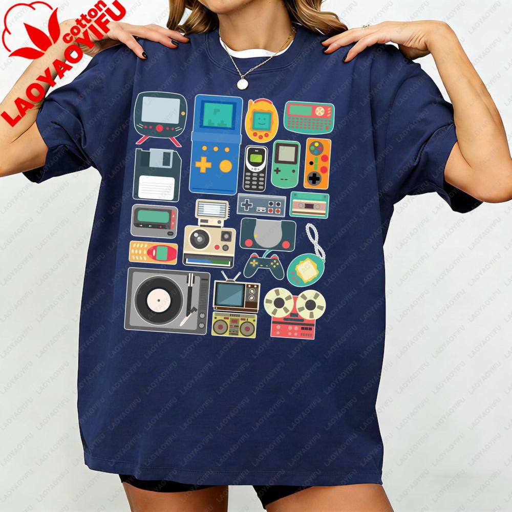 80s 90s Video Game Retro Classic Arcade Unisex TShirt Vintage Gamer Gifts Shirts Cool 80s Made Born In The 1980s 1990s Clothes