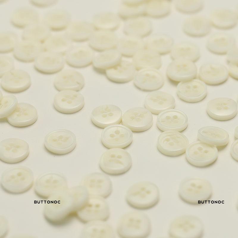Four-Eye Resin Button Stick Flower Beige Button Women'S Shirt Sleeve Collar Button Knitted Cardigan Top Clothing Accessories
