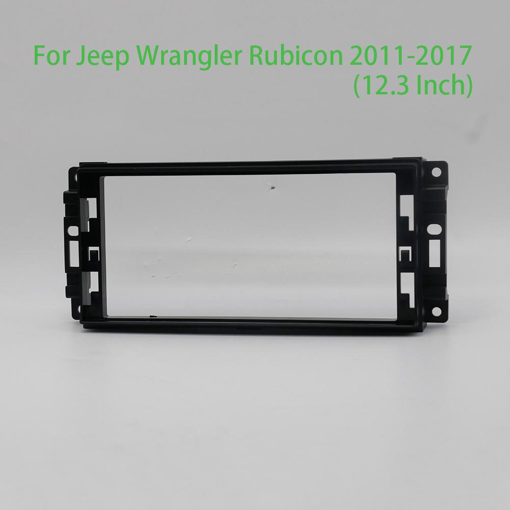 

For Jeep Wrangler Rubicon 2011-2017 12.3 Inch Car Frame Fascia Adapter Android Radio Dash Fitting Panel Kit Only Frame