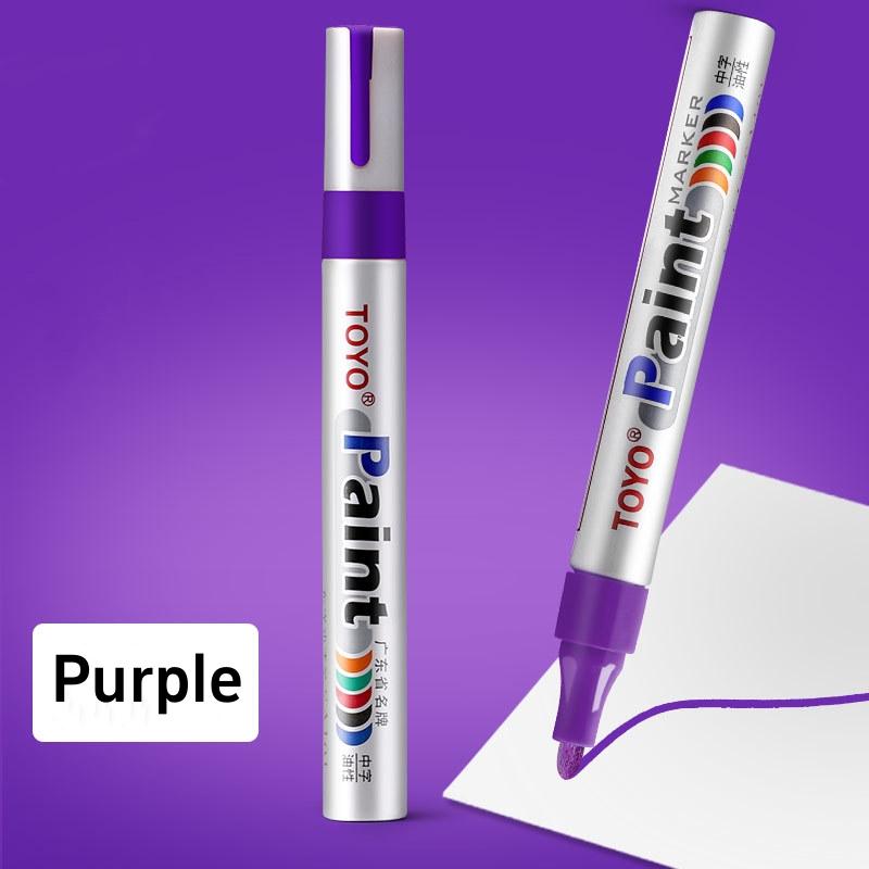 Metal Permanent Paint Marker Pen Waterproof Car Tyre Tire Tread Rubber Graffiti Touch Scratch Wet Wax Highlighter White Markers