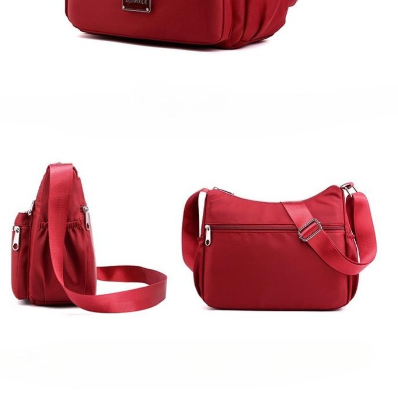 Borsa a Spalla da Donna di Grande Capacità Borsa in Tela di Nylon Impermeabile e Resistente all'Usura Multitasche Borsa a Tracolla per Pendolari Tempo Libero Esterno