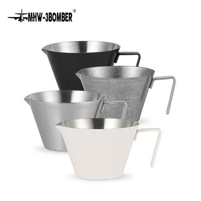 MHW-3BOMBER Mätkopp i rostfritt stål för espresso med handtag 2/3-pack SEspressokoppar 100 ml Kaffetillbehör för hemmabarista