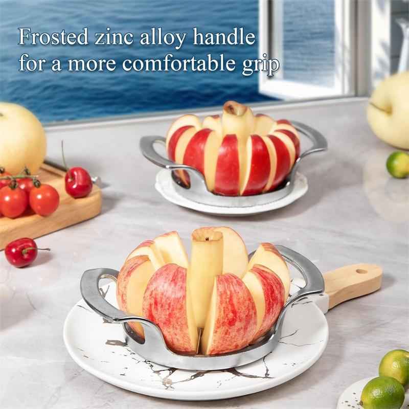 2pcs Apple Slicer and Corer Set Stainless Steel Fruit Seeder Core Remover with Non-Slip Handles for Tomato Pear Peach Cutting