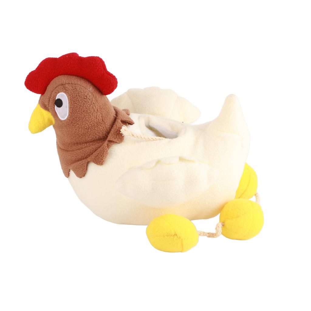 Plush Hen Dog Toy Soft Safe Teeth Cleaning Stay Healthy Bite Resistant Educational Pet Toy for Small Medium Dogs