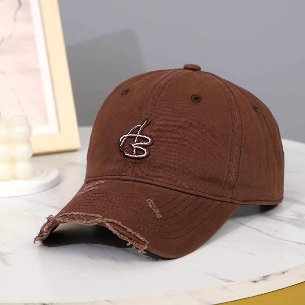 

Casual Baseball Cap Adjustable Letter Embroidered New Duck Tongue Hat Women/Men кавовий