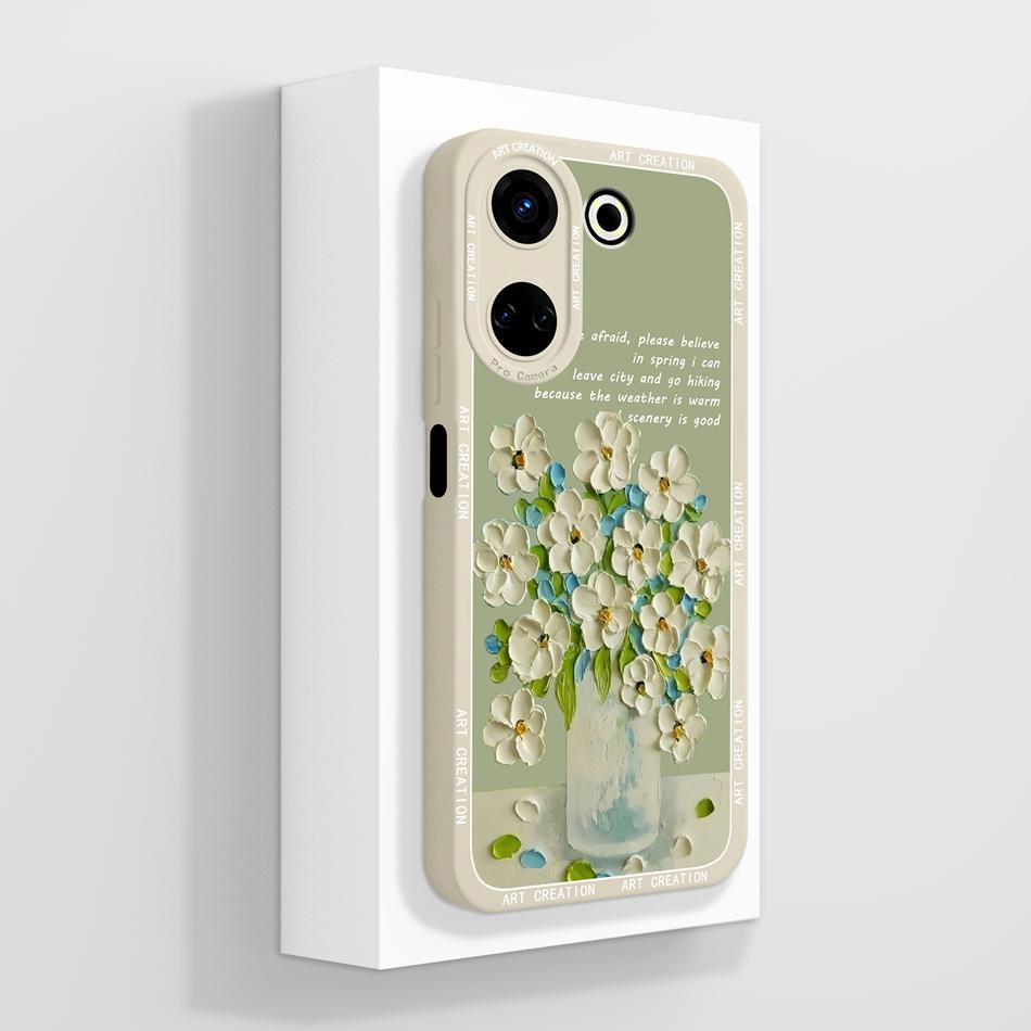 For Tecno Camon 20 Phone Cases Artistic Style Full Protection Soft Liquid Silicone Back Cover For Tecno Camon20 4G Funda Coque