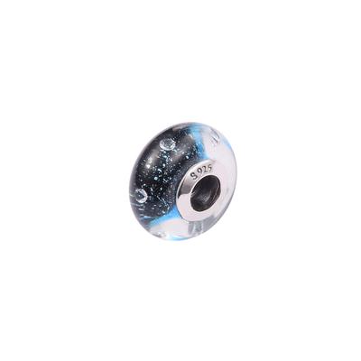 Passend für Europa-Armband-Charms aus 925er-Sterlingsilber, Mitternachts-Brause-Glasperlen, Damen-DIY-Schmuckherstellung