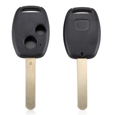 Black 2 Buttons Replacement Key Case Shell Keyless Remote Fob Uncut Blade Fix Master for Honda
