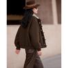 Shangjing Women's Wool-Blend Vintage Quilted Jacket