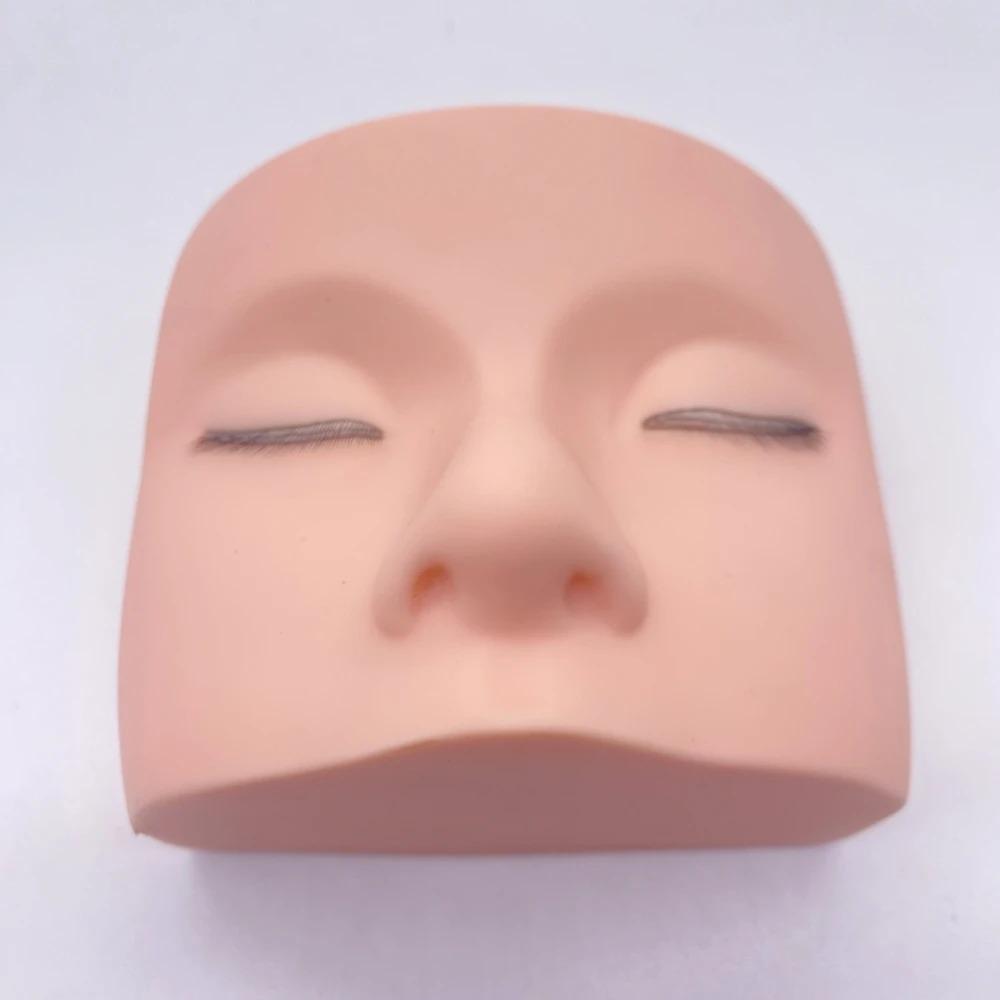 Simulated Lash Doll Head Silicone Practice Tools Soft Eyelash Mannequin Head  Lash Practice