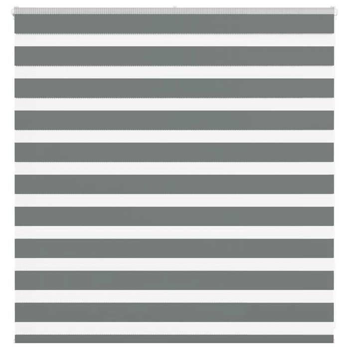 VidaXL Store zèbre gris foncé largeur du tissu 140,9 cm polyester, store à enrouleur zébré, store zébré pour fenêtre, store 4014114