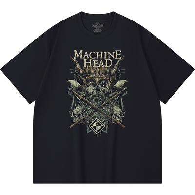 230 g/m² 100% Baumwolle Heavy Metal T-Shirt Rockband Beliebte Musik Druck Unisex Schweres Baumwoll-T-Shirt
