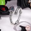 Halloween Skull Hand Open Ring Dark Wind Love S925 Sterling Silver Ring Jewelry